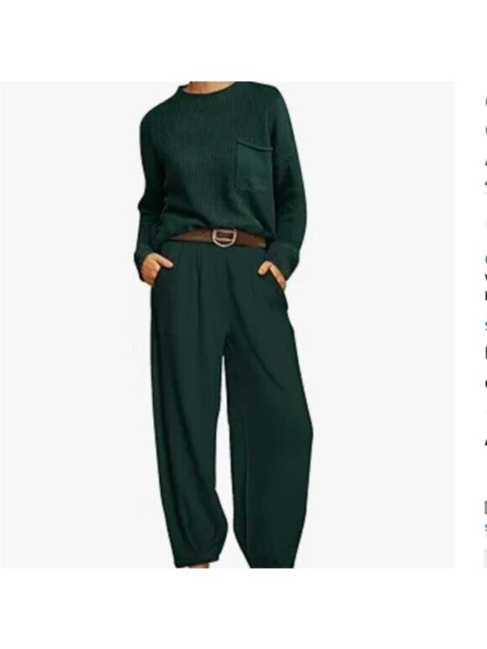 Illusory FP Knit Ribbed Sweater Jogger Set